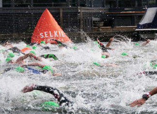Cooling off on club to pub swim