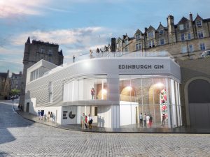 Artists’ impression of the proposed Edinburgh Gin Distillery at East Market Street, New Waverley