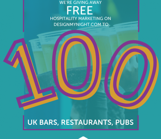 Free Hospitality marketing offered for the DesignMyNight 100